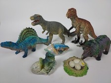 Set Of Rubber Detailed Dinosaur Toys Qty 7 