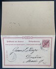 1901 German Marshall Islands Reply Stationery Postcard Cover To Dresden Germany — photo 1