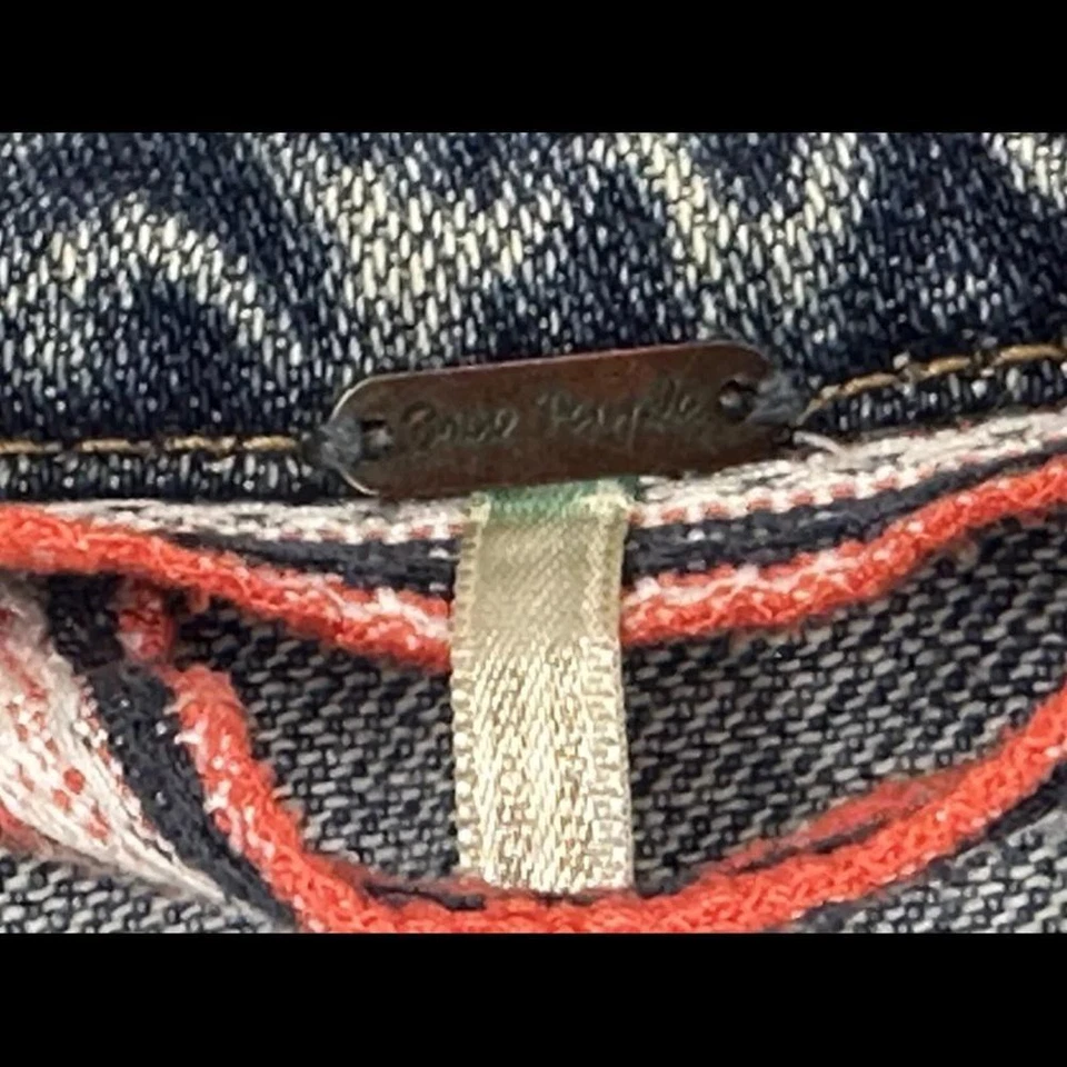 Free People Distressed Denim Jacket - Vintage Blue oversized trucker - Image 2 of 4