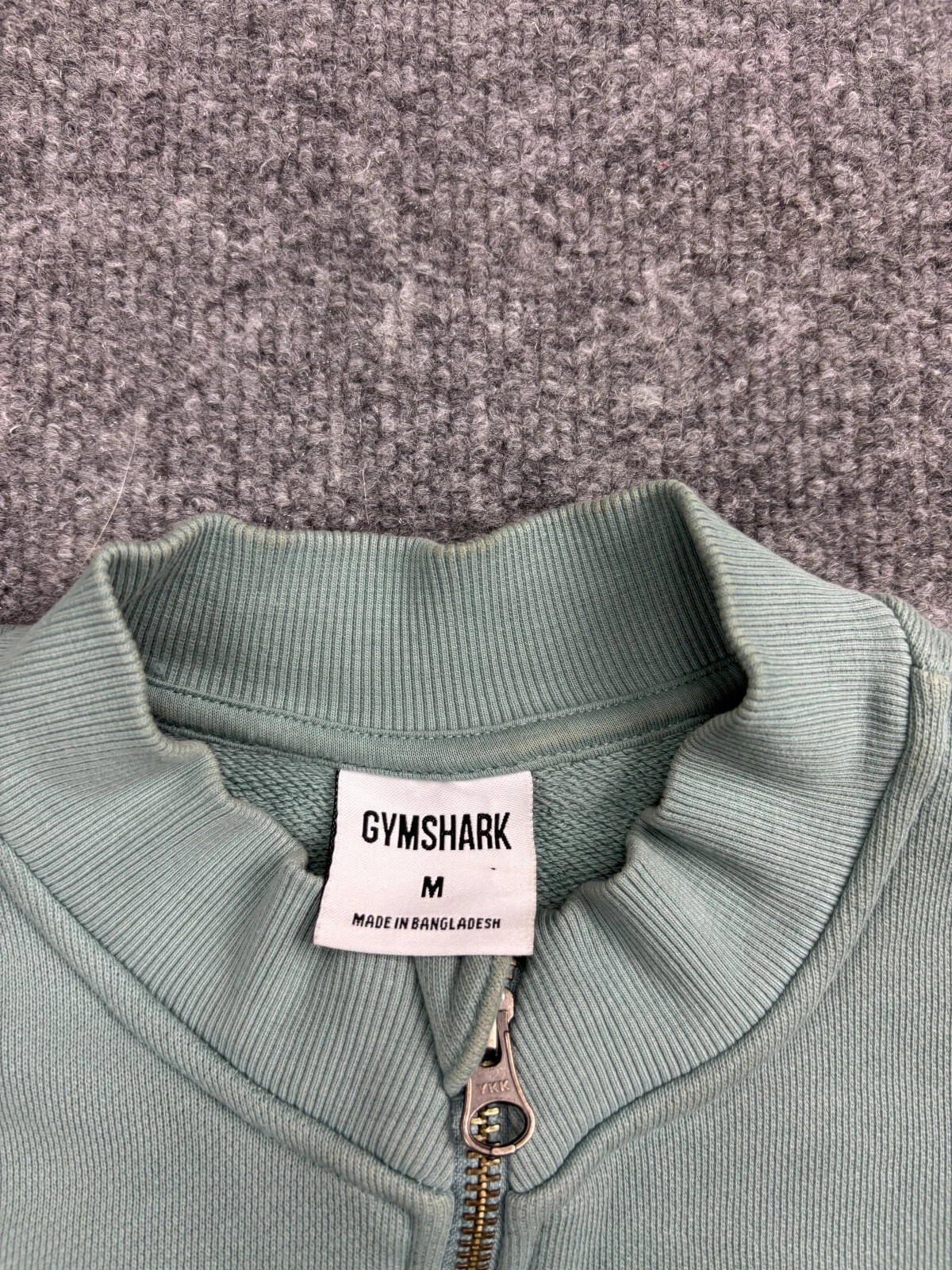 gymshark heavyweight loopback 1/4 zip pullover crop sweater