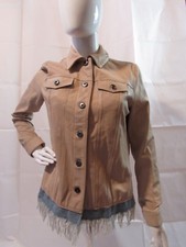 June Leather Denim Trim Jacket Nwt Size M Retail $495