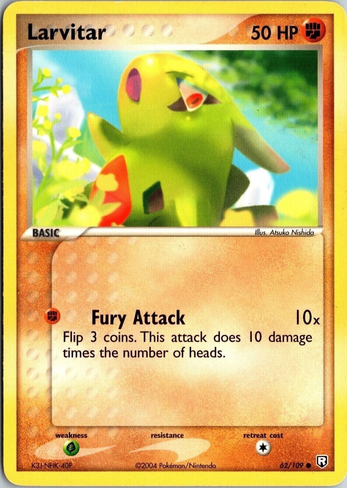 Larvitar Team Rocket 62/109 Common 2004 Pokemon Card TCG CCG