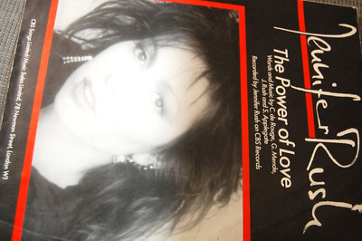 JENNIFER RUSH SHEET MUSIC'' THE POWER OF LOVE'' 1985