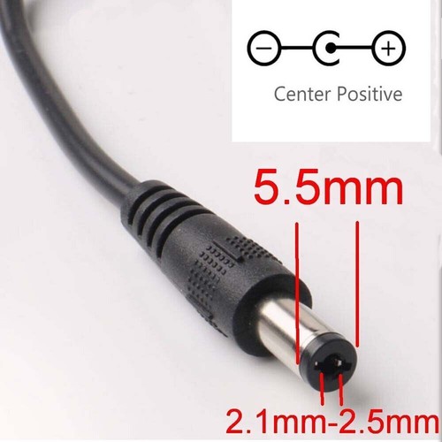 Power Charger Cable 5.5*2.5/2.1MM Black Adaptor For Life 14V 16V 19V 28V 30V - Photo 7/7
