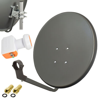HD Sat Anlage 50cm Spiegel Schüssel TechniSat Twin LNB 4K d Camping 2 Teilnehmer