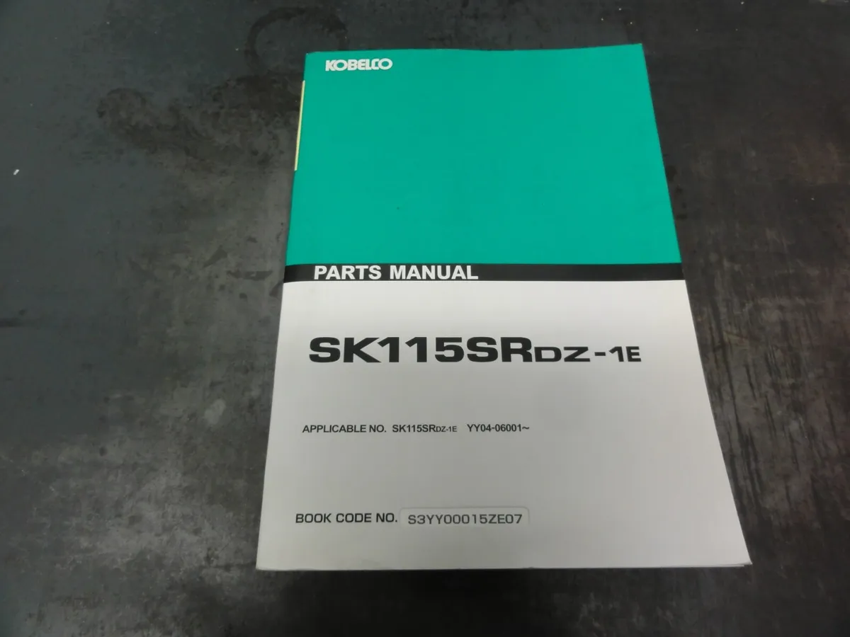 Kobelco SK115SRDZ-1E Hydraulic Excavators Parts Manual