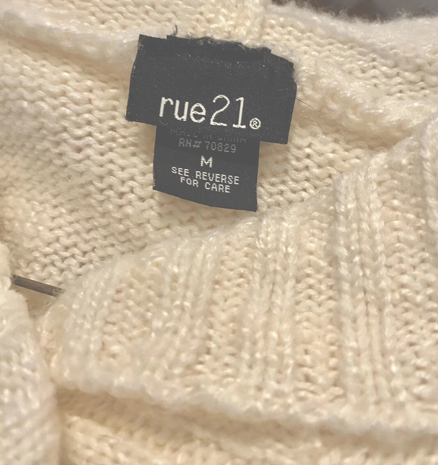 VETEMENTS Maglione con cappuccio Rue 21 bambina taglia media avorio