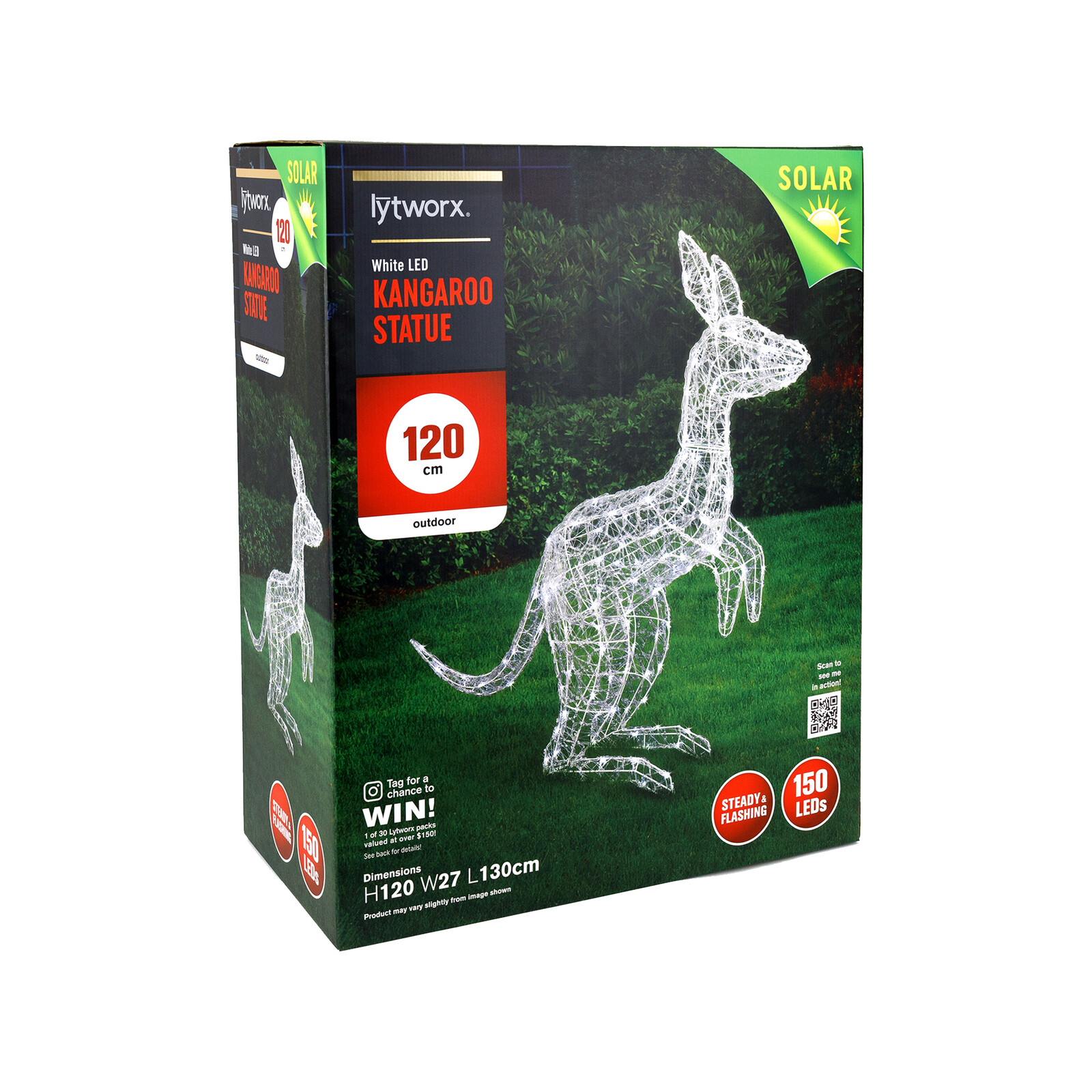 XMAS Christmas Lytworx 120cm Solar White Kangaroo eBay