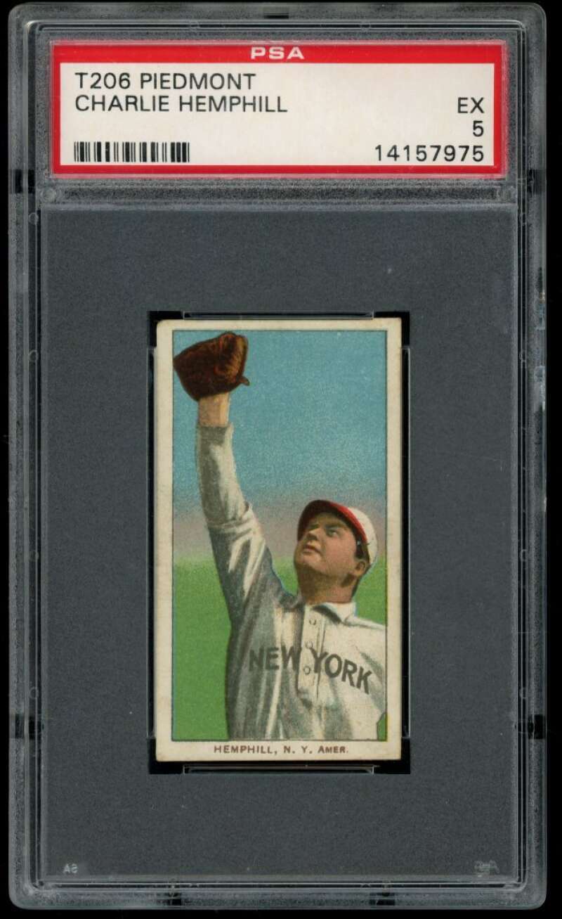 1909-11 T206 #208 Charlie Hemphill PSA 5 NY Highlanders Piedmont 350 (7975)