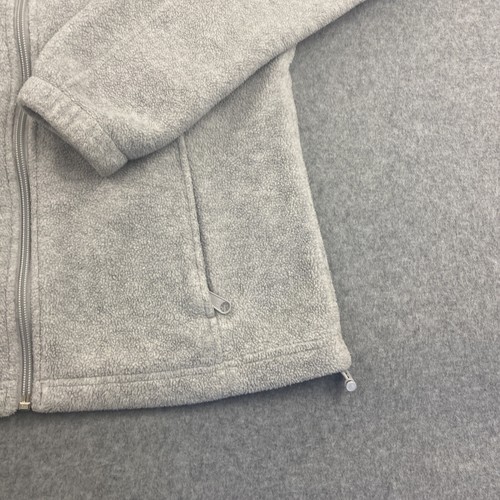 Columbia Sweater Womens Small Full Zip Long Sleeve Fleece Jacket Gray Logo - Picture 2 of 8