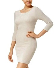 Trixxi Womens Taupe Metallic Mini Party Bodycon Dress, Size: 13, Fabric: Stretch