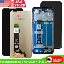 For Motorola Moto G Play 2024 XT2413-2 Display LCD Touch Screen Digitizer±Frame
