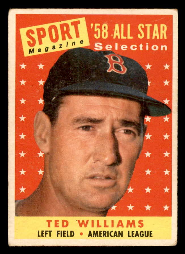 1958 TOPPS #485 TED WILLIAMS A.S. RED SOX VG-EX 567418 (KYCARDS)