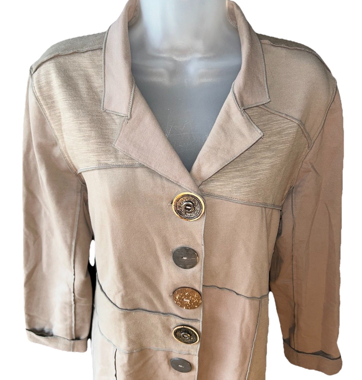 Neon Buddha Patchwork Jacket Brown Mismatched But… - image 7