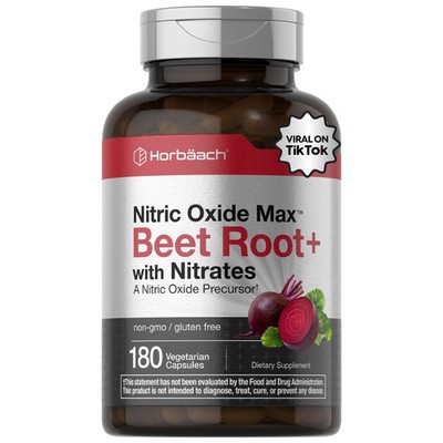Nitric Oxide Beet Root Capsules 180 Count with Nitrates and Precursor Men Women