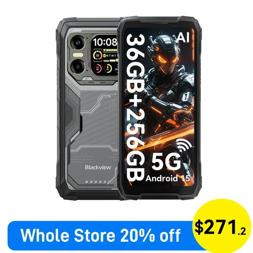 هاتف Blackview XPLORE 1 AI 5G الذكي القوي 36GB+256GB Android 15 20000mAh NFC