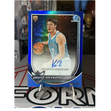 2025-26 Bowman Chrome Kon Knueppel Blue Refractor Rookie Auto /150 Hornets
