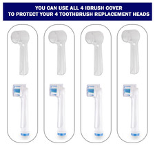 4 X Oral-B Electric Toothbrush Protective Head Covers USA transparent
