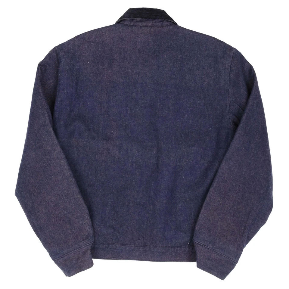 ВИНТАЖНЫЙ WRANGLER ОДЕЯЛО С ПОДКЛАДКОЙ ДЖИНСОВОЙ ТКАНИ CHORE РАБОТЫ КУРТКА 1970-Х РАЗМЕР 36 СДЕЛАНО В США - Изображение 3 из 4