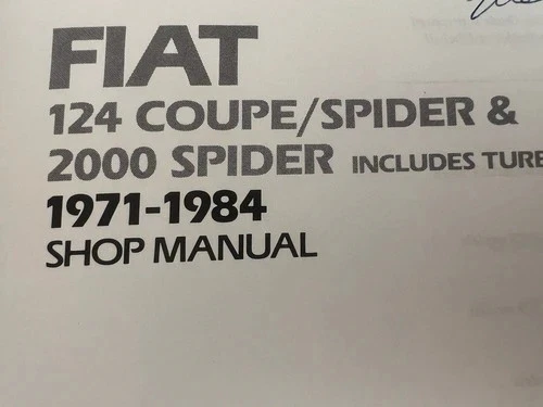 🔴 FIAT 124 Spider 2000 Libretti uso manutenzione e tecnico inglese vintage raro - Immagine 3 di 4