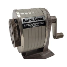 Vtg Berol Giant APSCO 6 Hole Pencil Sharpener Wall Mount Mid-Century USA
