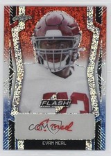 2022 Leaf Flash Red White & Blue Metalized Sparkles /7 Evan Neal Auto v8v