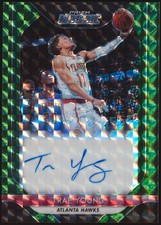 2018 PANINI PRIZM MOSAIC TRAE YOUNG GREEN AUTO AUTOGRAPH ROOKIE /5!