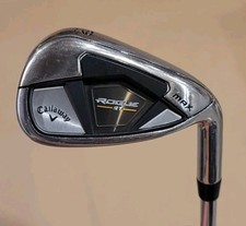 Club de golf Callaway Rogue ST Max individual 9 hierro S flexible diestro para hombre usado en excelente estado