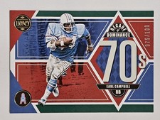 2022 Panini Legacy Decade of Dominance Green /100 Earl Campbell #DD-2 HOF