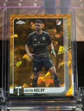 2025 Topps Chrome MLS KEVIN KELSY Gold Sapphire /50 #103 Portland Timbers