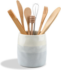 Ceramic Kitchen Utensil Holder, Cooking Utensils Pot for Countertop Organisation