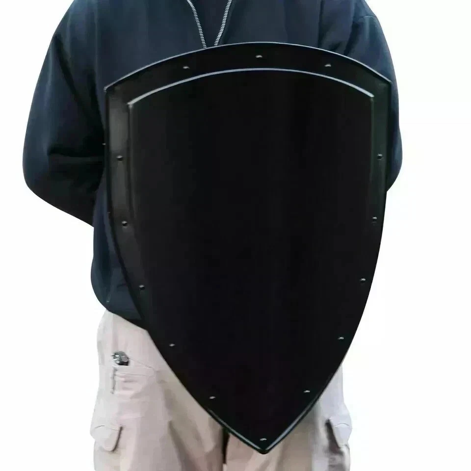 中世纪骑士加热器盾黑色功能战斗准备复制品圣诞 GF — 第 3/4 张图片