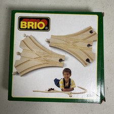 Vintage BRIO Wooden Railway Double Curved Switching Track 33347