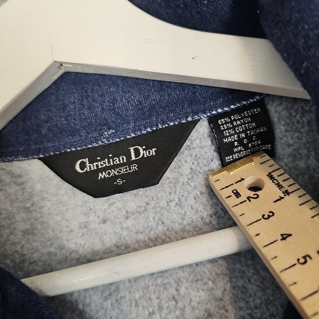 Vintage Christian Dior Monsieur 1/4 Button Zip Sweatshirt