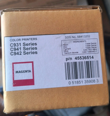 OKI Genuine Toner C931 C941 P/N 45536514 MAGENTA NEW SEALED