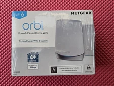 BN Netgear Orbi Whole Home Tri-band Mesh Wifi 6 System, Router + Extender AX3000