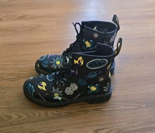 Dr Martens Kids 1460 Sticker Print Leather Lace Up Boots Size 5 Display Unit