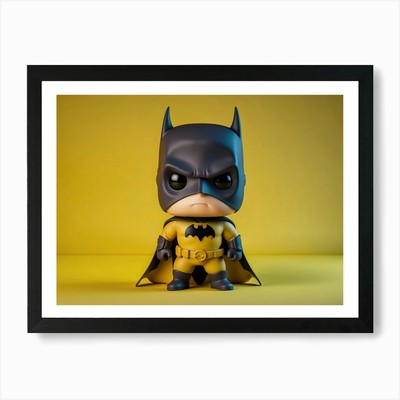 Funko Pop Batman Kinder Kunstdruck gerahmt Wandbild Poster Leinwanddruck Bild