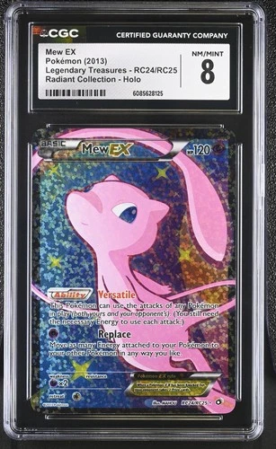 CGC 8 Mew EX Legendary Treasures RC24/RC25 Radiant (Collection) Holo Pokemon