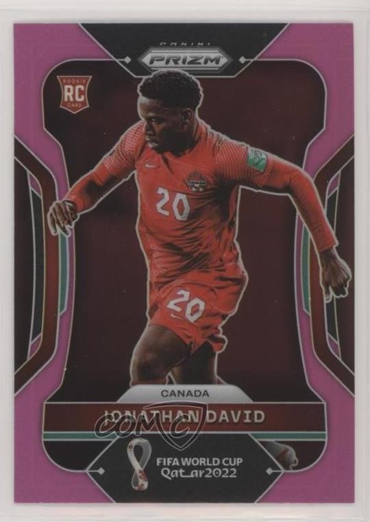 2022 Panini Prizm World Cup Qatar Pink Prizm Jonathan David #49 0go1