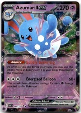 AZUMARILL EX 084/217 -- NEAR MINT -- DOUBLE RARE ASCENDED HEROES POKEMON HOLO --