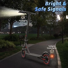 Foldable 25MPH Scooter w/ Dual Dampers - Ideal Adult Present for Xmas & Birthday