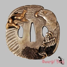 High Grade Brass Eagle Tsuba Hand Guard For Japanese Katana Wakizashi Sword