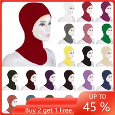 Muslim Women Hijab Head Wear Under Scarf Hat Cap Bone Bonnet Neck Chest Cover