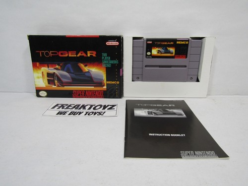 SNES Top Gear with Box & Manual - Picture 1 of 18