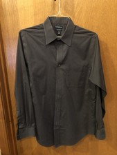 Mens Croft Barrow Sz 15.5 34/35 Long Sleeve Gray