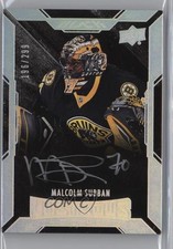 2015-16 UD Black Lustrous Rookies Signatures 196/299 Malcolm Subban #59 Auto 0a1