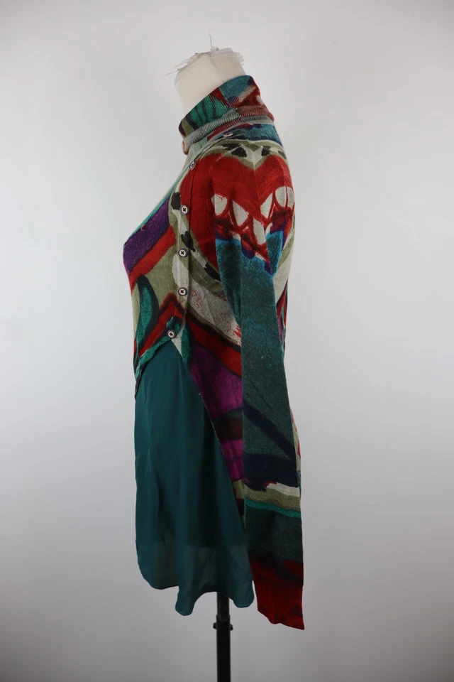 DESIGUAL VESTITO DONNA TG. XS WOMAN CASUAL VINTAGE DRESS ABITO LANA WOOL - Immagine 4 di 4