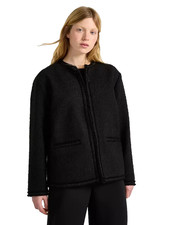 Banana Republic Monogram Black Boucle Jacket Coat Size 14 NWT