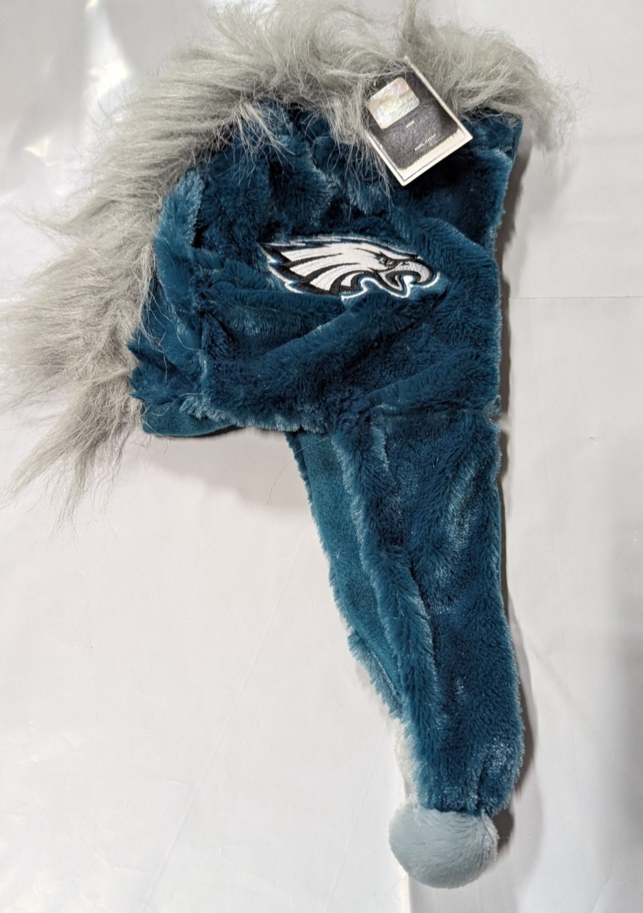 Philadelphia Eagles Team Logo - Mohawk Dangle Hat - NEW NWT soft plush